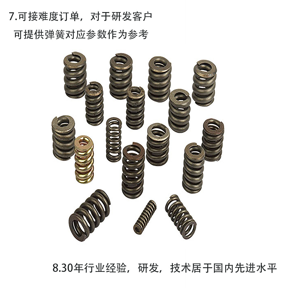 The manufacturer supplies stainless steel cylindrical compression springs, manganese steel valve cores, and mechanical precision valve springs. Customized according to provided drawings Application Scenario
