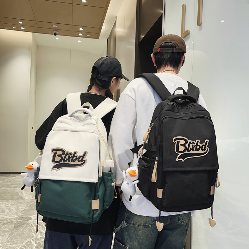 A new Korean-style high-appearance-level letter-style backpack for boys and girls, casual, simple, lightweight and versatile for commuting details Picture