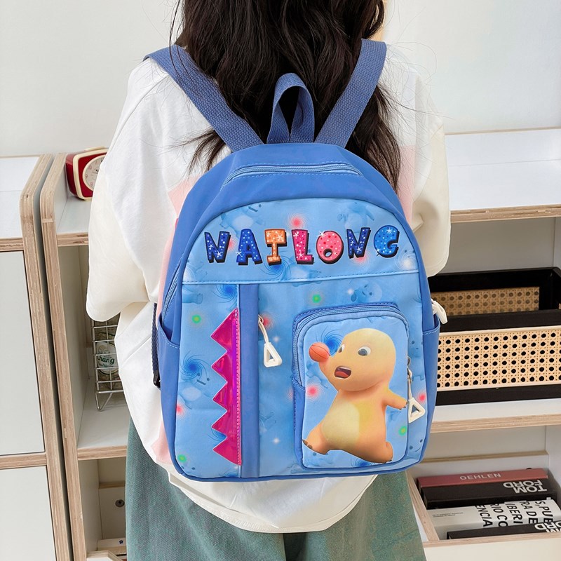 Wholesale of new children's backpacks, cute cartoon and trendy milk dragon backpacks for small, medium and large classes in kindergartens Application Scenario