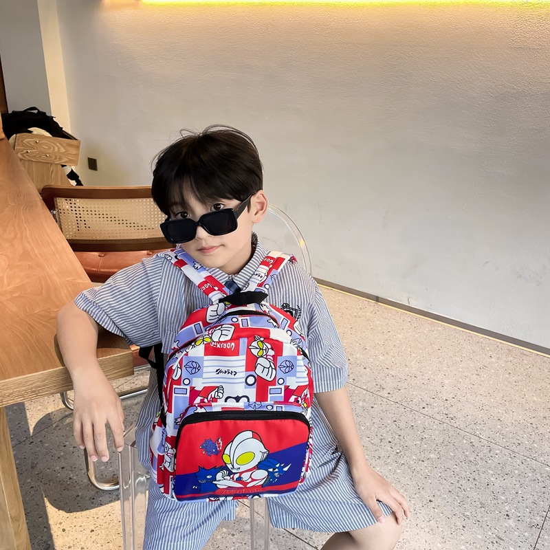 2024 New Cute Ultraman Backpack for kindergarten students and children, little boy backpack full figure