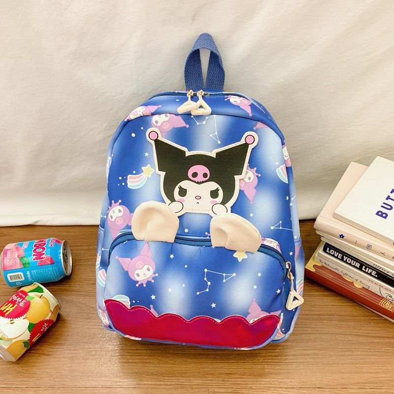 New cartoon children's backpacks, cute Kuromi casual backpacks for girls, lightweight schoolbags for kindergarten babies Specification drawing