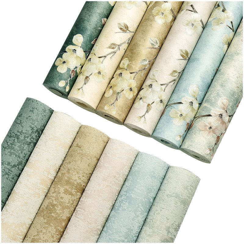 American retro wallpaper self-adhesive 3d stereoscopic country bedroom and living room wallpaper self-adhesive thickened wall sticker wallpaper Item Picture