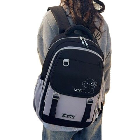 Korean version wholesale versatile student burden reduction and spine protection backpack New macaron contrasting color fresh and clean schoolbag with large capacity Item Picture