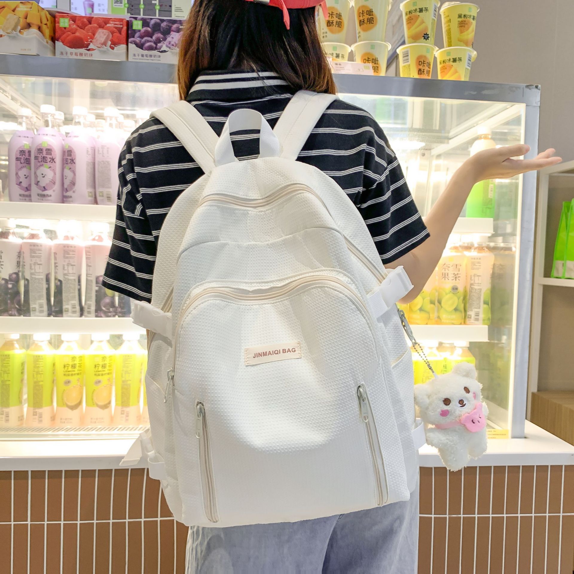 ins Japanese-style schoolbag for girls, Korean version for girls, cute and soft backpack for junior high school students, large-capacity backpack for high school students details Picture