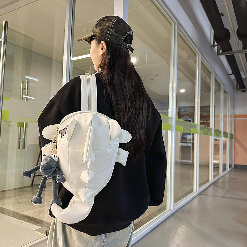 New cute backpack, Japanese-style versatile college student schoolbag, funny and trendy backpack for couples during travel full figure