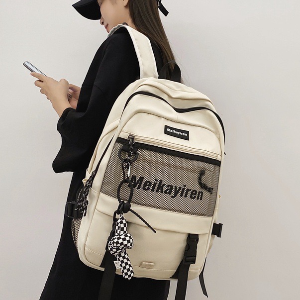 New high-capacity travel backpack for boys in summer 2024, lightweight backpack for girls, and backpack for high school and college students full figure