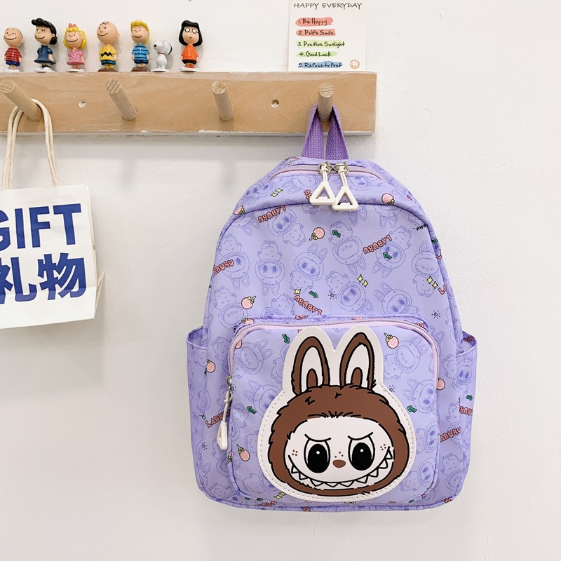 Cartoon cute children's backpacks, large-capacity back-protecting schoolbags for kindergartens, lightweight and pressure-reducing backpacks for boys and girls outdoors Specification drawing