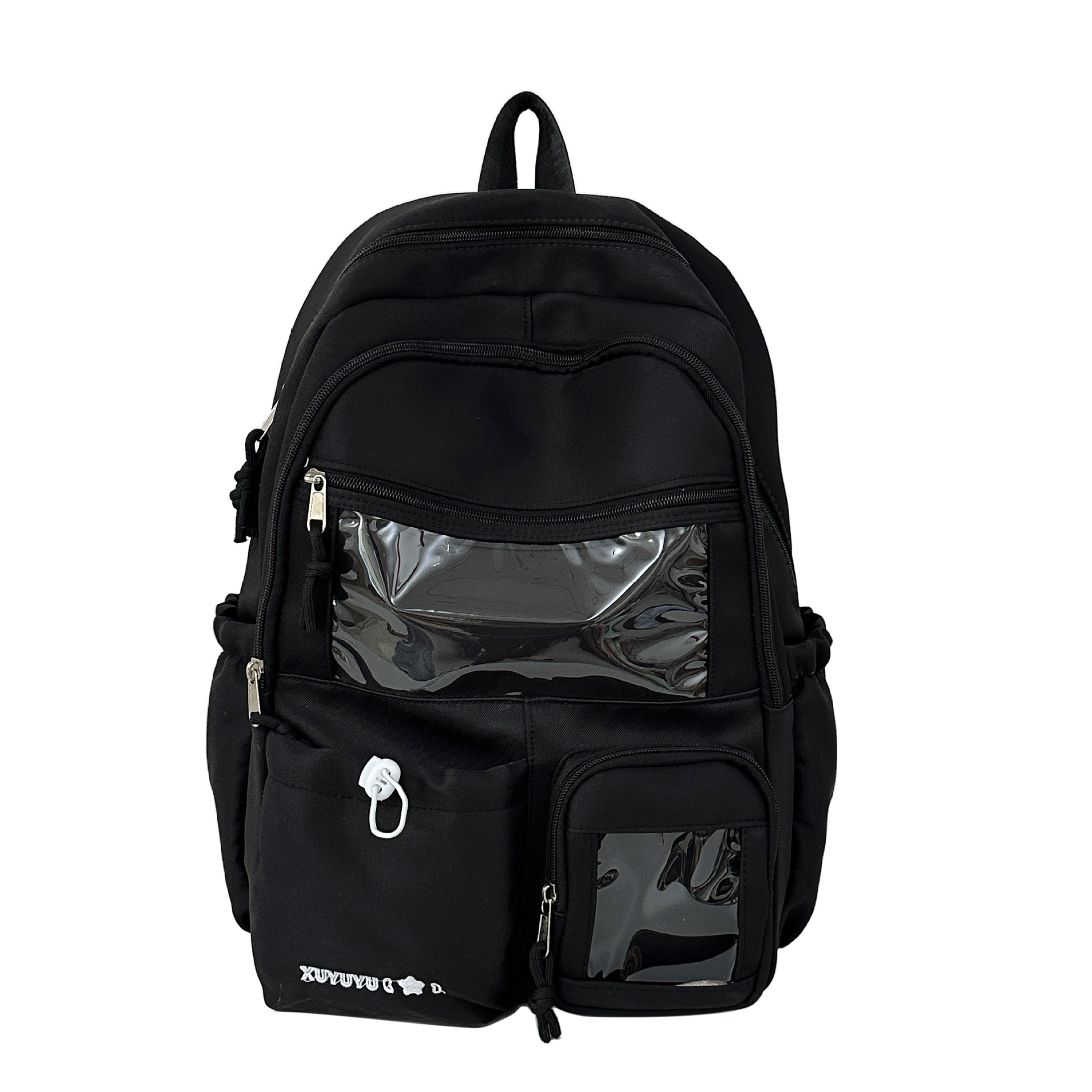 Casual solid-color backpack, Japanese-style lightweight and versatile, a niche transparent bag for the anime exhibition, a cute color-blocking tutorial bag Item Picture