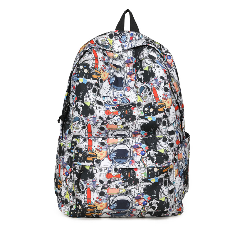 A men's niche trendy brand, graffiti, high school and college students' campus backpack, fashionable, large-capacity, high-end quality backpack Item Picture
