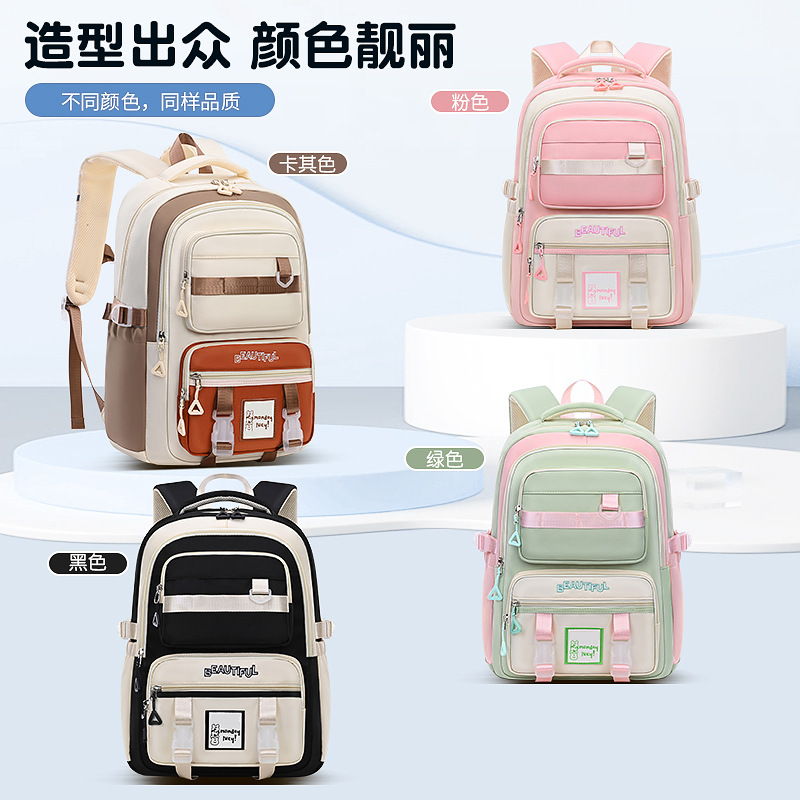 New high-appearancelevel versatile student backpack for middle and high school students, large-capacity bag for junior and senior high school students, and lightweight backpacks for both men and women details Picture
