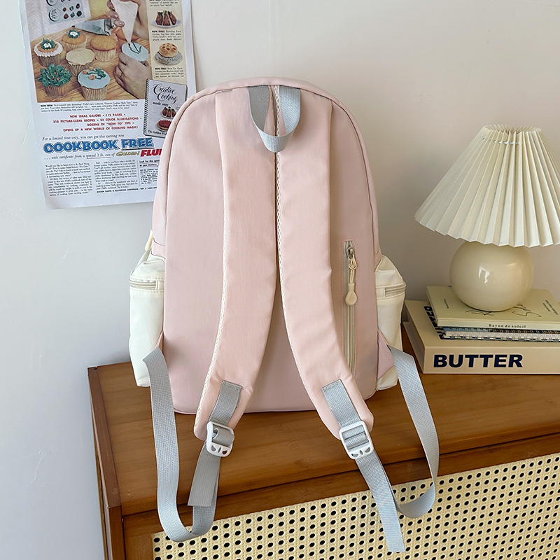 New cute Japanese-style versatile bow schoolbag for junior and senior high school students, fresh, sweet and simple backpack, lightweight backpack Specification drawing