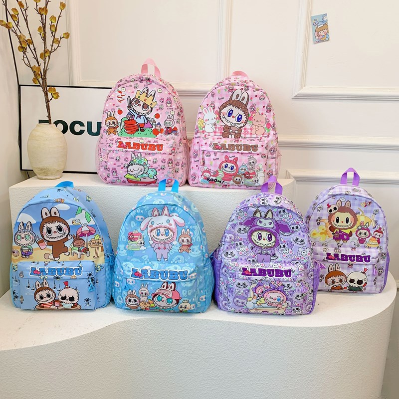 New large-capacity children's schoolbag, cartoonish and cute backpack for grades 1-2, sweet backpacks for boys and girls in kindergartens full figure