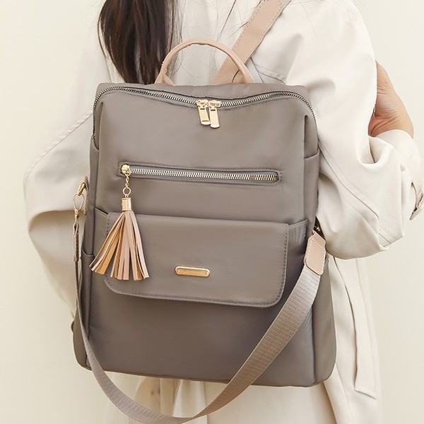 Casual double-shoulder women's fashion 2023 new large-capacity simple travel backpack, dual-purpose single-shoulder women's backpack details Picture