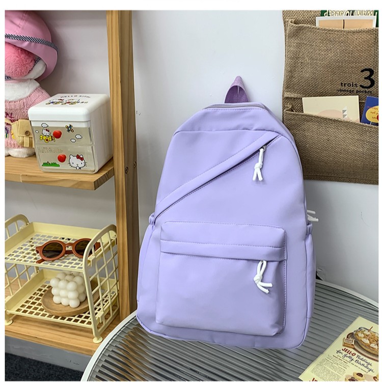 The new forest-themed solid color is simple and versatile. It is a large-capacity, lightweight backpack for junior high school, senior high school and college students Specification drawing