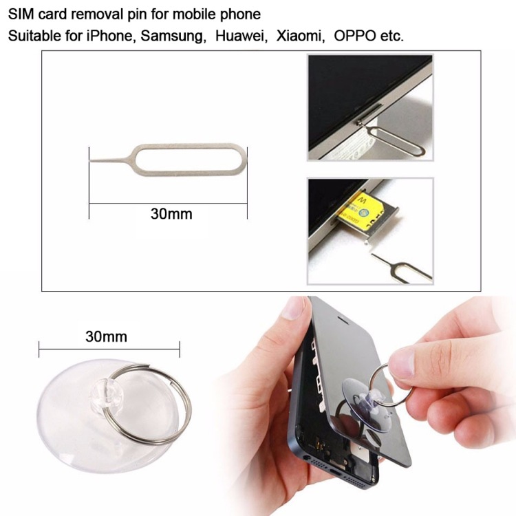 10-in-1 maintenance tools (4x screwdriver +2x crowbar +1x suction cup +2x triangular thick plate +sim card removal needle) Specification drawing