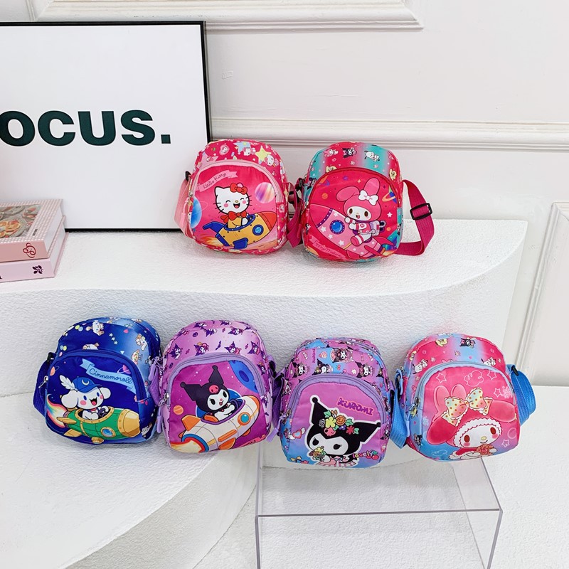 Cartoon Children's Coin Purse 2025, Cute Kuromi Casual small chest Bag for girls, Stylish crossbody bag for outdoor outings full figure