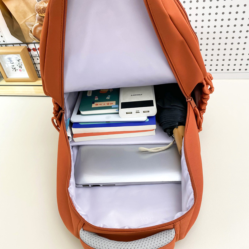 Korean-style schoolbag for girls, large-capacity middle school backpack with cute bear prints, and backpack for boys in grades three and four Application Scenario
