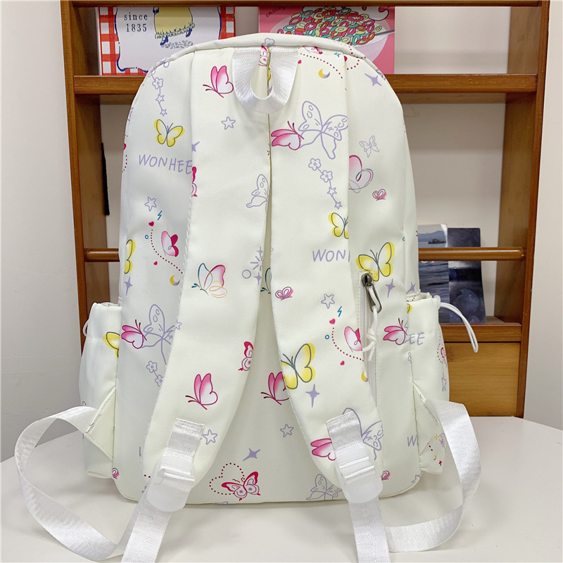 The new forest-themed ins high-appearance-level fresh and sweet candy-colored cute butterfly backpack is a lightweight backpack for girls Specification drawing