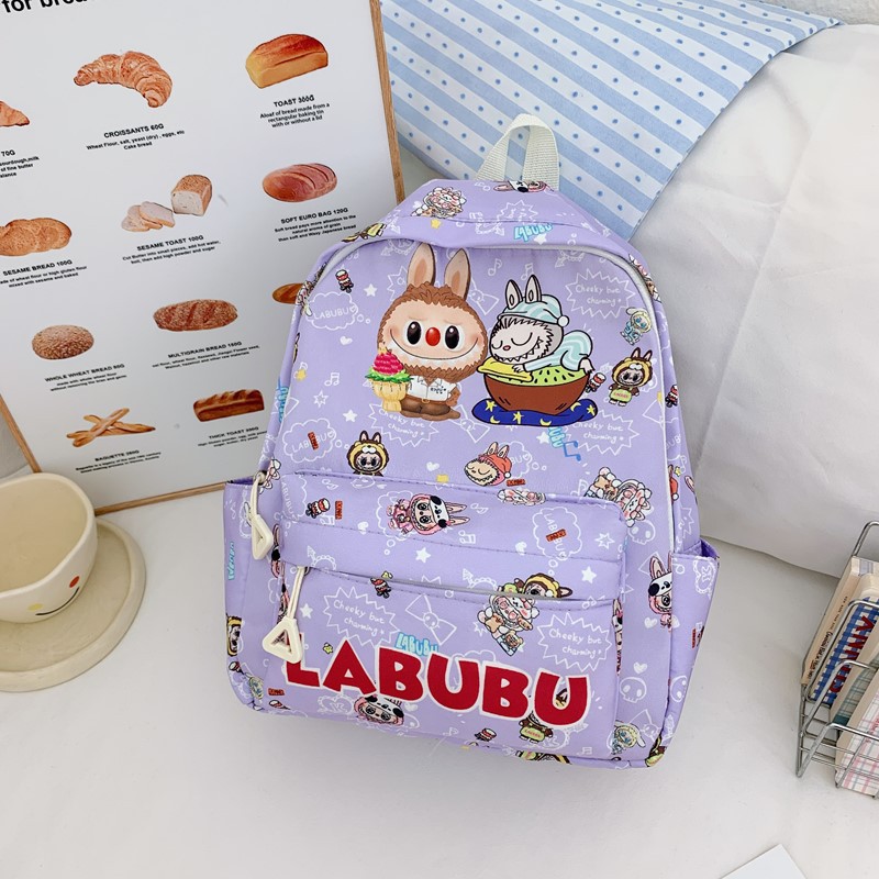The new cute printed cartoon schoolbag for the summer of 2025 is a fashionable light and simple backpack for boys, girls and primary school students details Picture