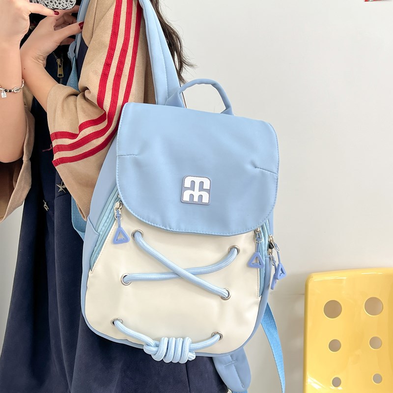 Cute and girlish mini backpack, Korean Instagram-style fresh mini backpack, portable and versatile small schoolbag full figure