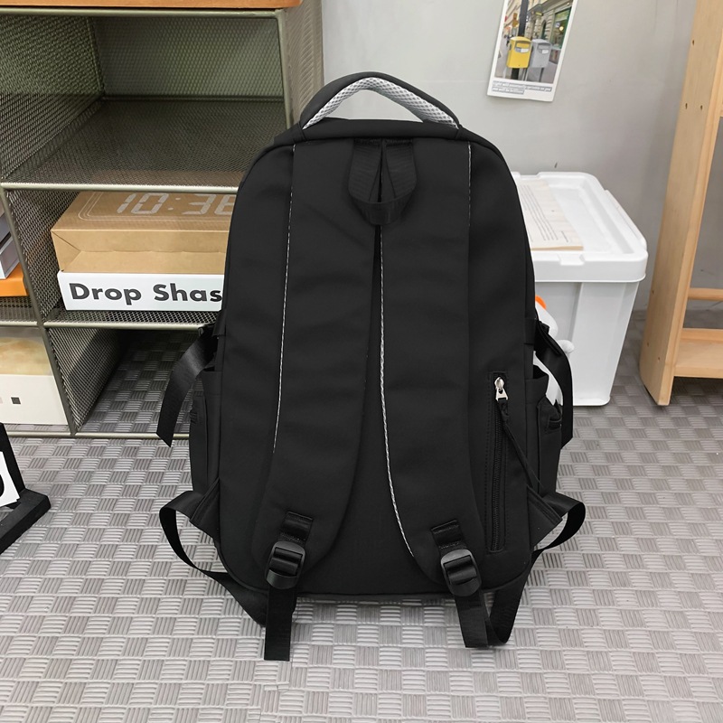 Men's Korean high school large-capacity versatile backpack, women's college student fashionable and trendy Instagram backpack, junior high school student Specification drawing