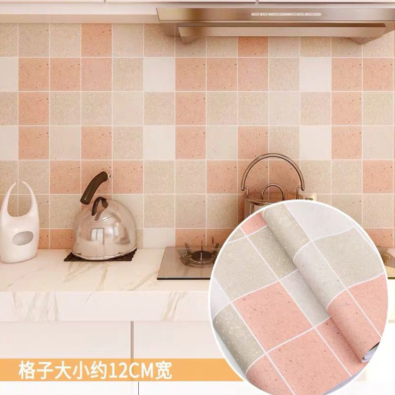 Waterproof self-adhesive wallpaper, kitchen oil-proof, bathroom and toilet wall stickers, balcony wall Mosaic and tile-like pattern stickers details Picture
