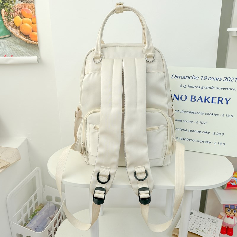 2025 New large-capacity multi-compartment schoolbag for junior and senior high school students, Korean style versatile backpack, casual and simple schoolbag Specification drawing
