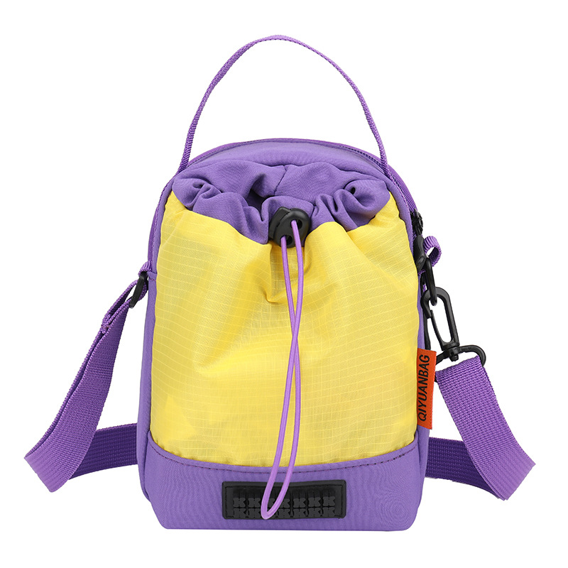 Cute color-blocking water cup bag, large-capacity multi-layer lightweight travel mom bag, single-shoulder crossbody bag, bucket bag, clutch bag Item Picture