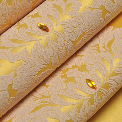 European-style wallpaper, 3D non-woven fabric wallpaper, living room, bedroom, TV background wallpaper, modern and simple embossed wallpaper details Picture