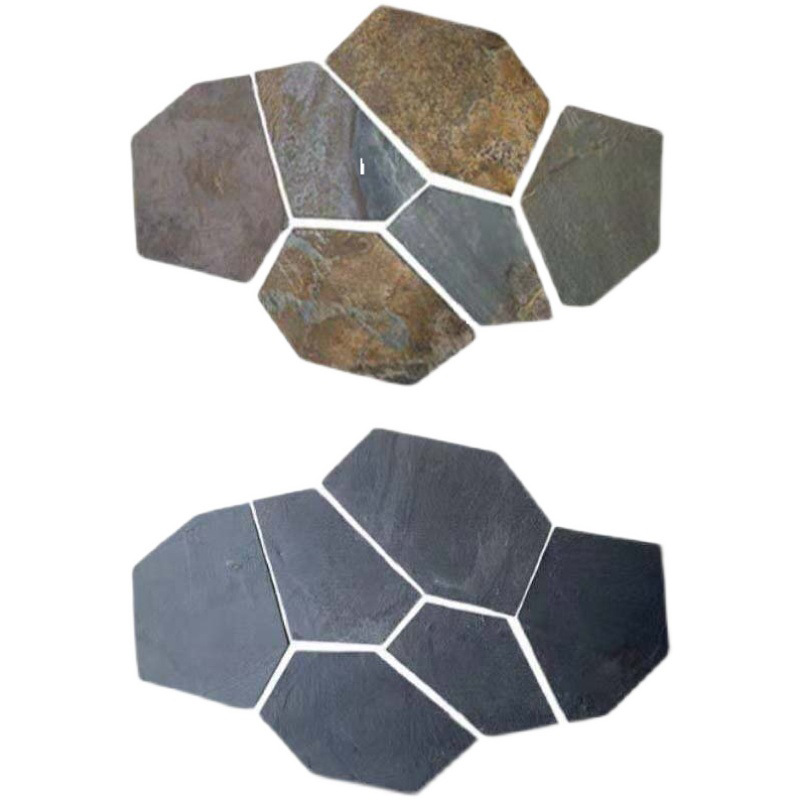 Irregular bluestone slabs with ice crack patterns, garden courtyards, squares, outdoor anti-slip crushed stone floor tiles, paving stones, cultural stones Item Picture