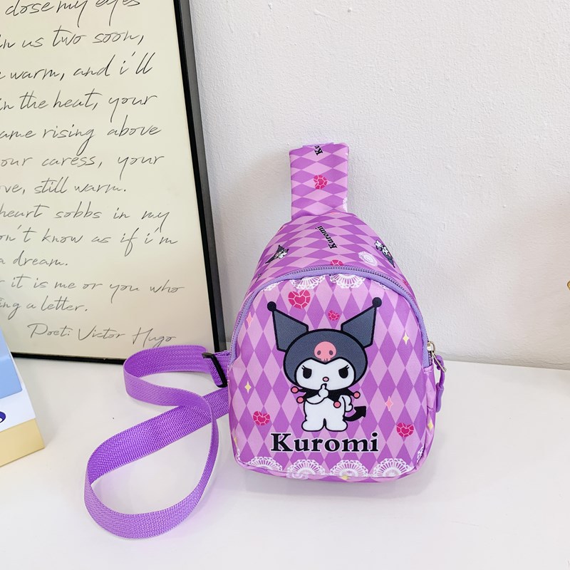 New children's bags, kindergarten cartoon children's bags, cute single-shoulder bags, boys' and girls' crossbody bags, fashionable chest bags Specification drawing