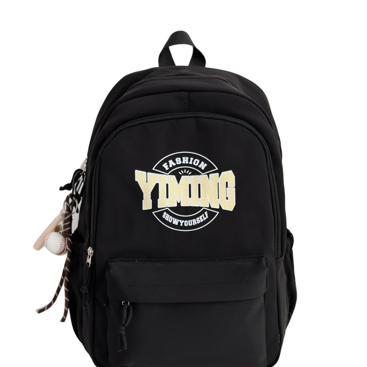 2025 New schoolbag for junior high school girls, high appearance level, simple solid color backpack for college students, women's casual travel backpack Item Picture