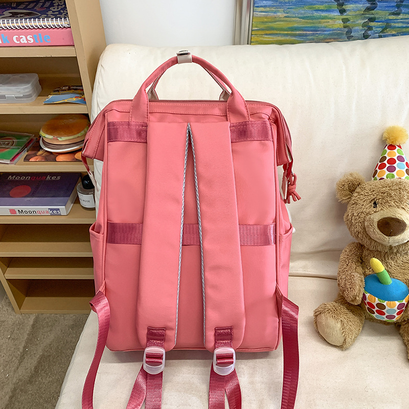 A large-capacity schoolbag with a school style for girls, a new American-style student niche schoolbag for commuting and leisure travel in 2025 Specification drawing