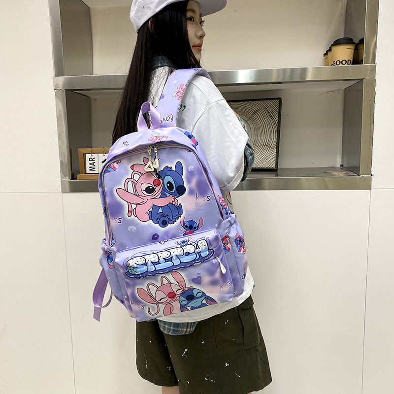 The new cartoon student backpack from Stitch features a large capacity, a cute appearance, a level backpack, and a trendy and artistic cartoon children's backpack Application Scenario