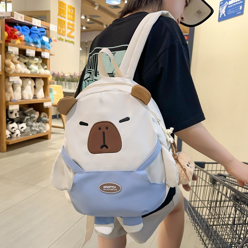 A cute little girl's small backpack for going out, a small and lightweight backpack for women's shoulders, a new summer 2024 cute baby tutorial class small schoolbag details Picture