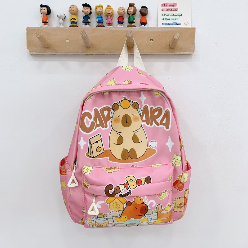 Capibara Cartoon Kindergarten student schoolbag, children's backpack, ultra-light and large-capacity backpack for boys and girls Specification drawing