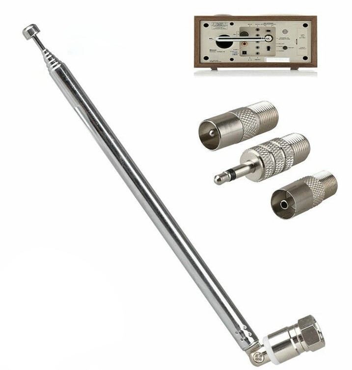 7120 antenna 5-piece set, F-head quick-plug tv male head 3.5mm plug, bnc head total length 765mm full figure