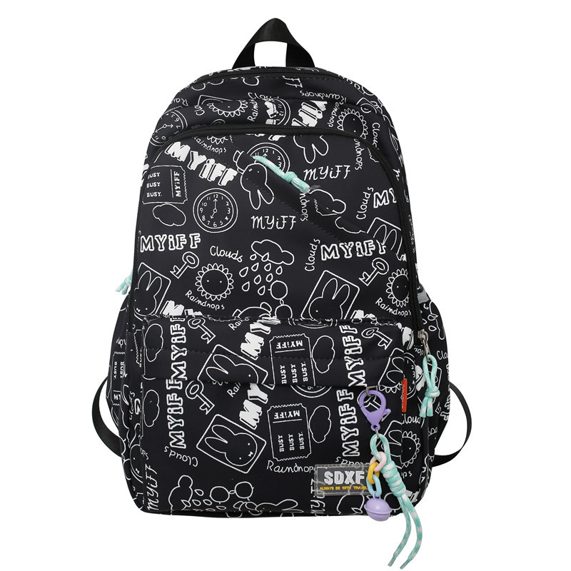 A new high-appearance-level, fresh and sweet candy-colored backpack from Korean Instagram, a lightweight and large-capacity backpack for junior and senior high school students Item Picture