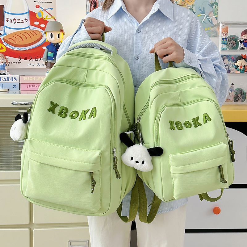 A new Korean-style Instagram backpack with a high aesthetic level, fresh and sweet candy color, and a simple and lightweight backpack for junior and senior high school students details Picture