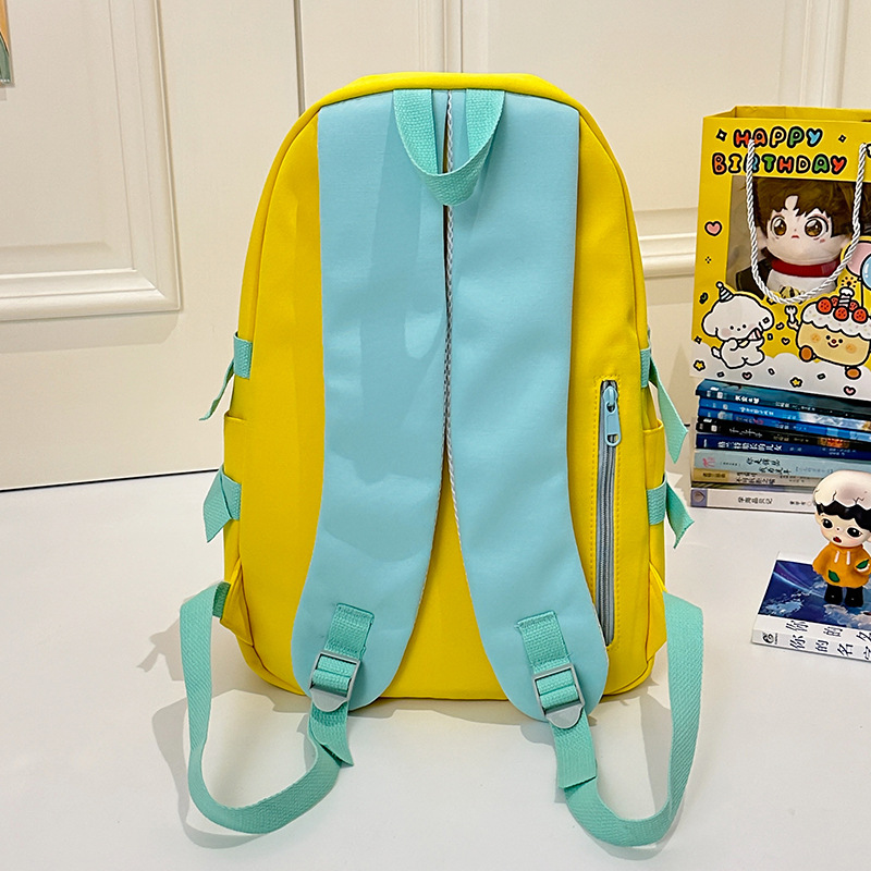 2025 New Japanese ins Harajuku style schoolbag for grades three to six, high appearance level, mint green fresh and light backpack Specification drawing