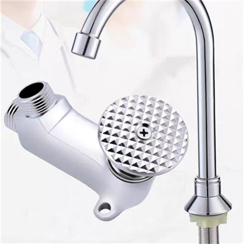 Foot pedal faucet switch, brass chemical factory laboratory accessory faucet, factory single cooling foot pedal switch full figure