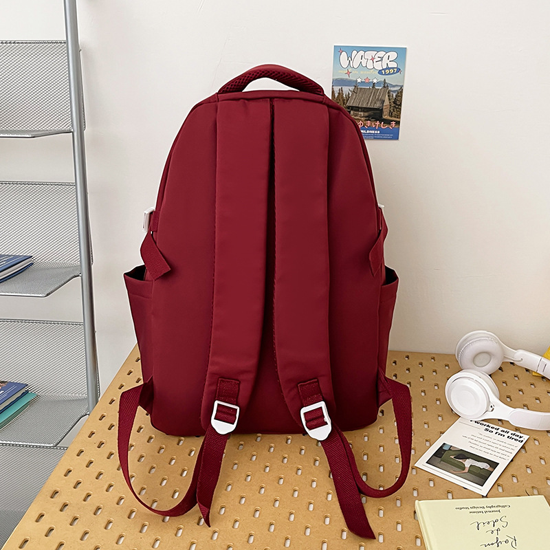Large-capacity schoolbag for girls, Korean version of forest-themed college style, junior and senior high school student backpack, multi-layered primary school student backpack Specification drawing