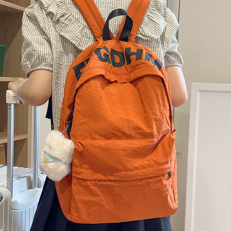 A new Korean-style ins backpack with a high level of appearance, fresh and sweet. It is a lightweight and large-capacity backpack for junior and senior high school students to travel details Picture