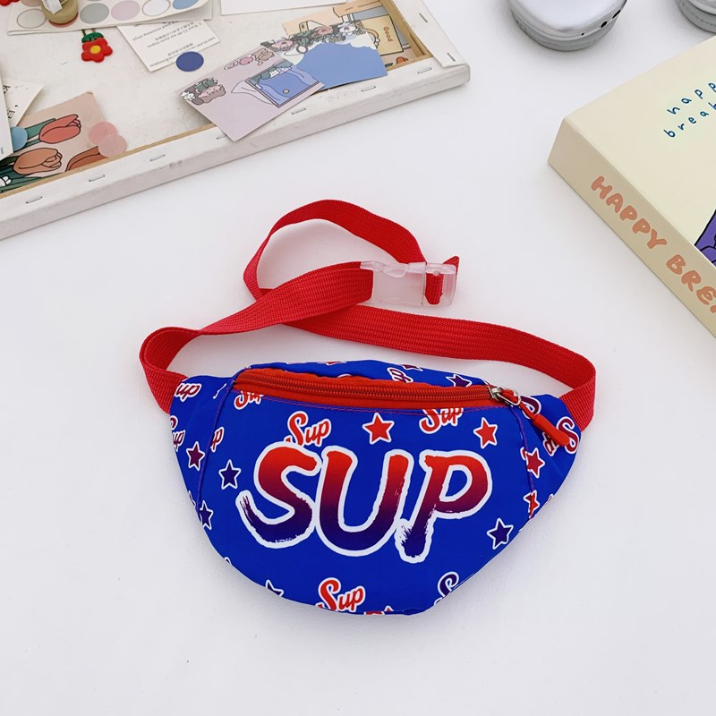 New cartoon children's crossbody bag, lightweight for going out, boys' chest bag, kids' coin purse, cute baby chest bag Specification drawing