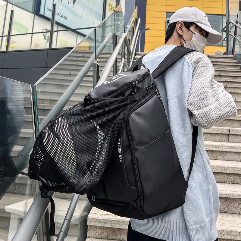 Backpacks for male college students, trendy basketball bags, travel backpacks, outdoor hiking and mountain climbing bags, large-capacity schoolbags full figure