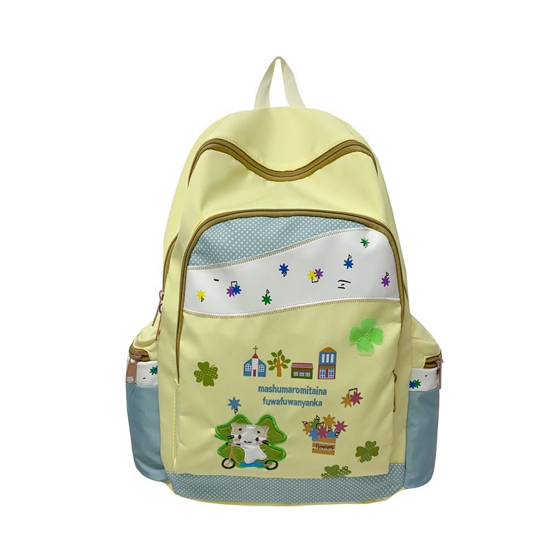 New InS-style Korean-style backpacks for girls, cute schoolbags for junior and senior high school students, fresh and sweet backpacks for college students Item Picture