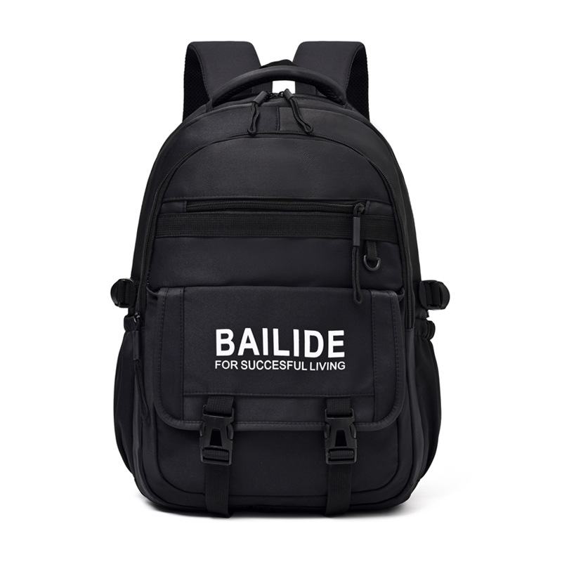 A new Korean-style ins high-appeartion-level workwear backpack with a school style and color-blocking splicing, and a large-capacity backpack for junior and senior high school students Item Picture