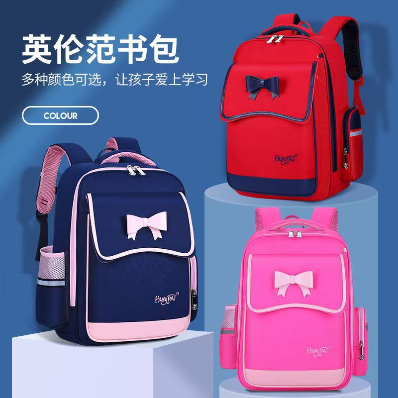 New children 's schoolbag for girls 1-3-6 grade backpack Korean version backpack bow suitable for 6 to 12 years old details Picture