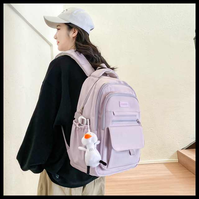 High-appearance-level Japanese-style junior high school large-capacity schoolbag, girls' high school and college students' niche backpack, simple and versatile computer bag full figure