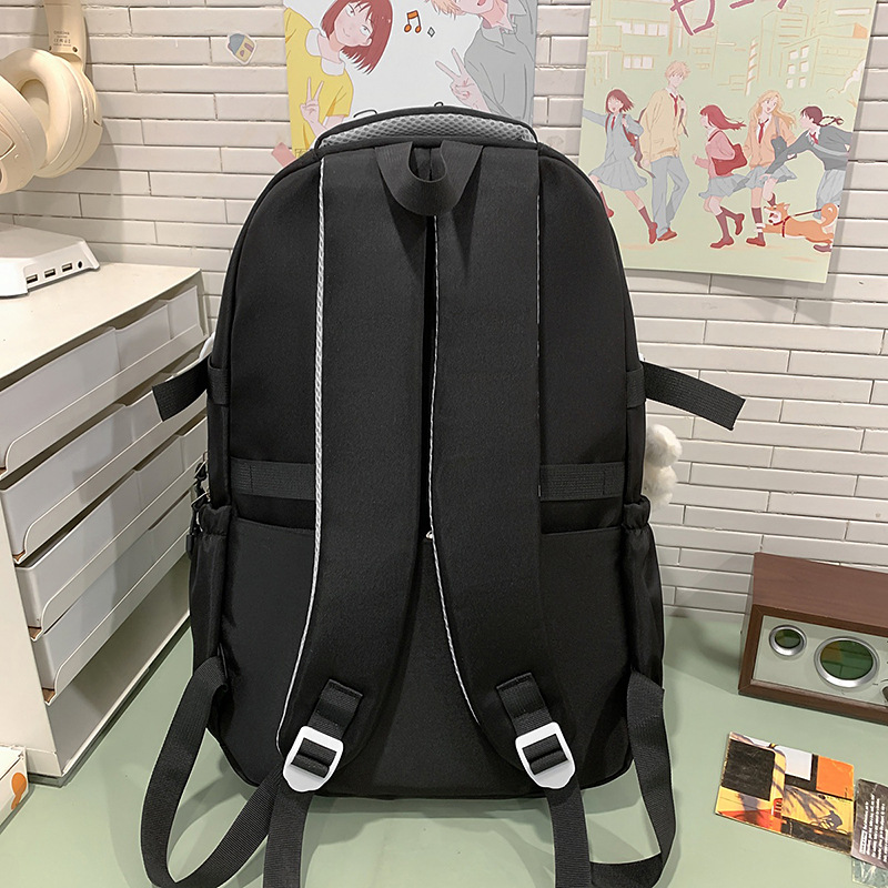 A new high-appearance-level, fresh letter tutorial bag for junior and senior high school students from the Korean version of ins Specification drawing